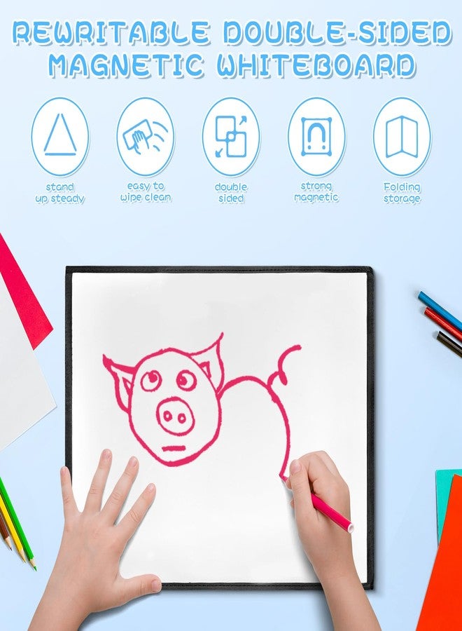 Jenlan Dry Erase Board for Kids - Double Sided Magnetic Whiteboard | Foldable Drawing Board for Classroom, Teachers, Home Use | Portable Doodle Board for Children Learning, Writing & Drawing - Image 3